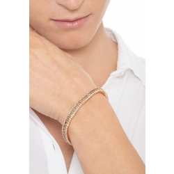 18k rose gold tennis bracelet with white and brown diamonds 2