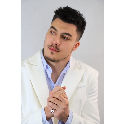 Anello in Oro Bianco 18k con Pavè di Diamanti, Uomo