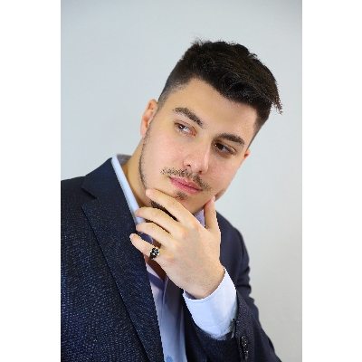 Anello mignolo in oro rosa 18k con Diamanti Neri, Uomo