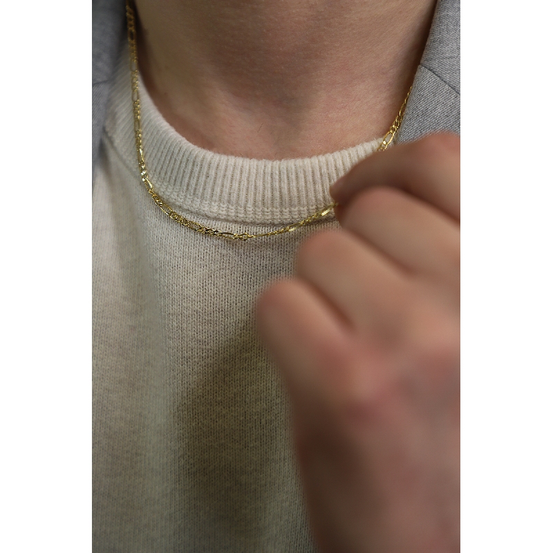 18k yellow gold flat cuban chain 