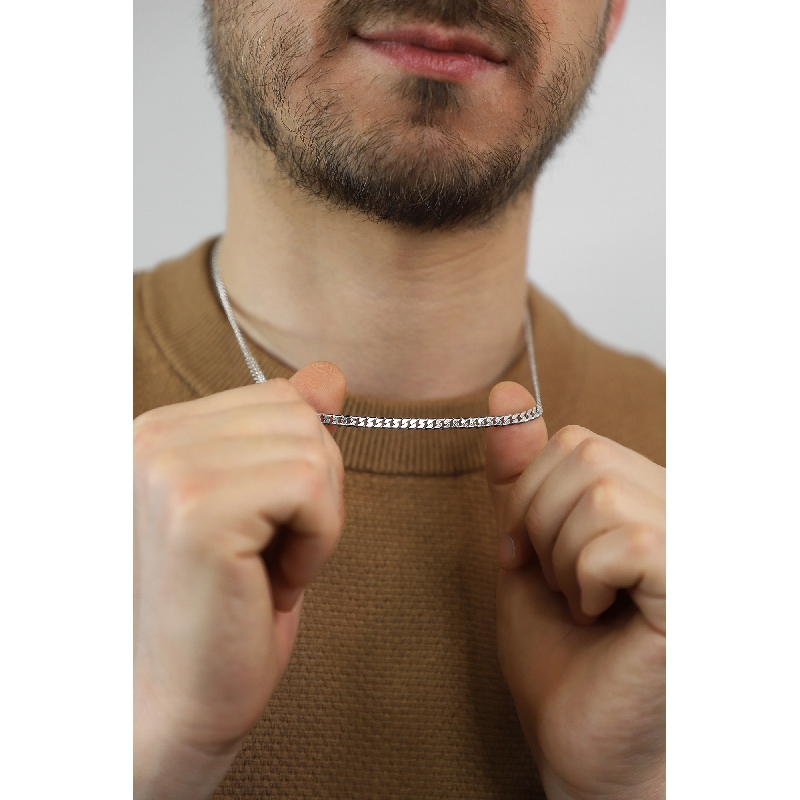 Groumette chain in 18k white gold