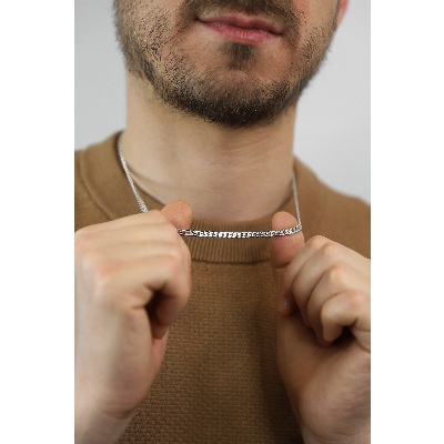 Groumette chain in 18k white gold