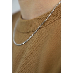 Groumette chain in 18k white gold, 50 cm 2