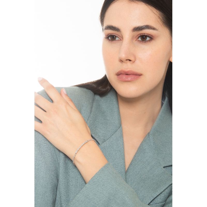 White Gold Bracelet Woman With Diamonds