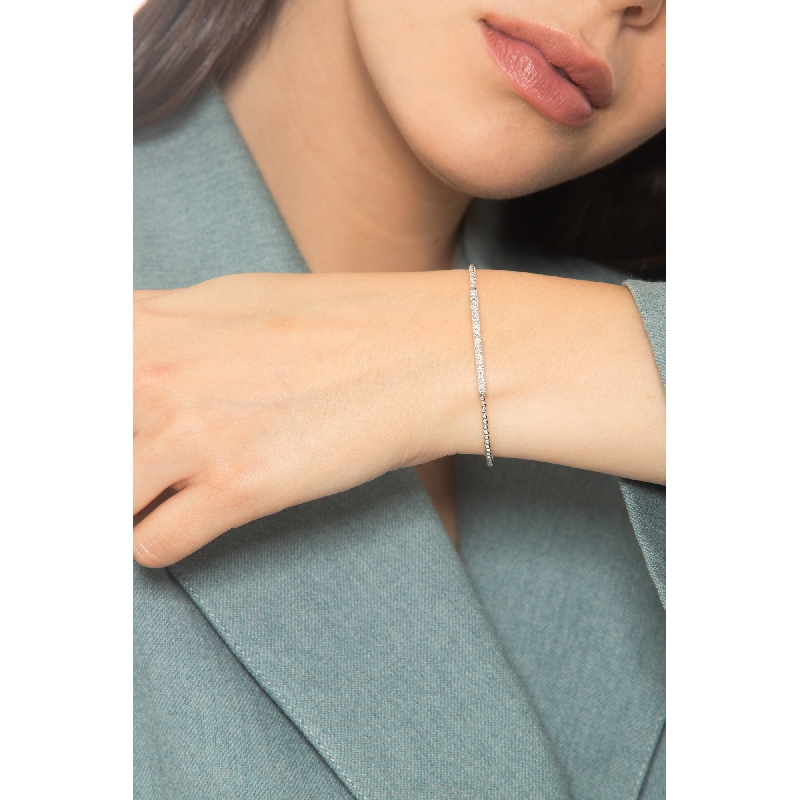 White Gold Bracelet Woman With Diamonds
