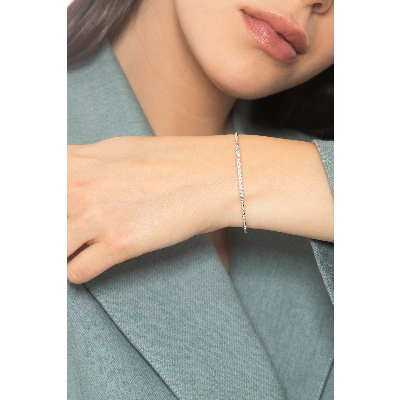 White Gold Bracelet Woman With Diamonds