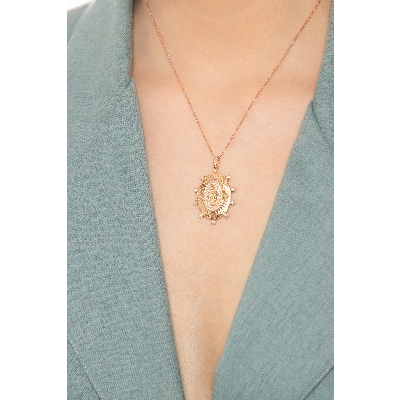 Godmother Necklace Rose Gold With Diamonds
