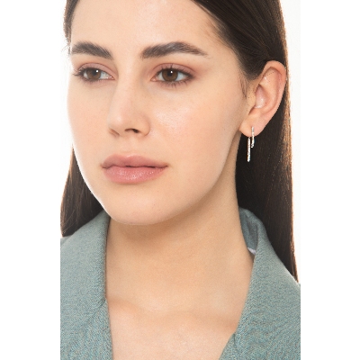 Drop Diamond Earrings With Diamonds For Women White Gold