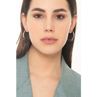 Diamonds Hoop Earrings 750 White Gold