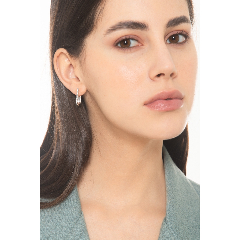 Drop Earrings With Diamonds 750 White Gold