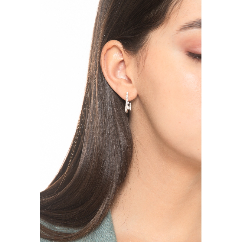 Drop Earrings With Diamonds 750 White Gold