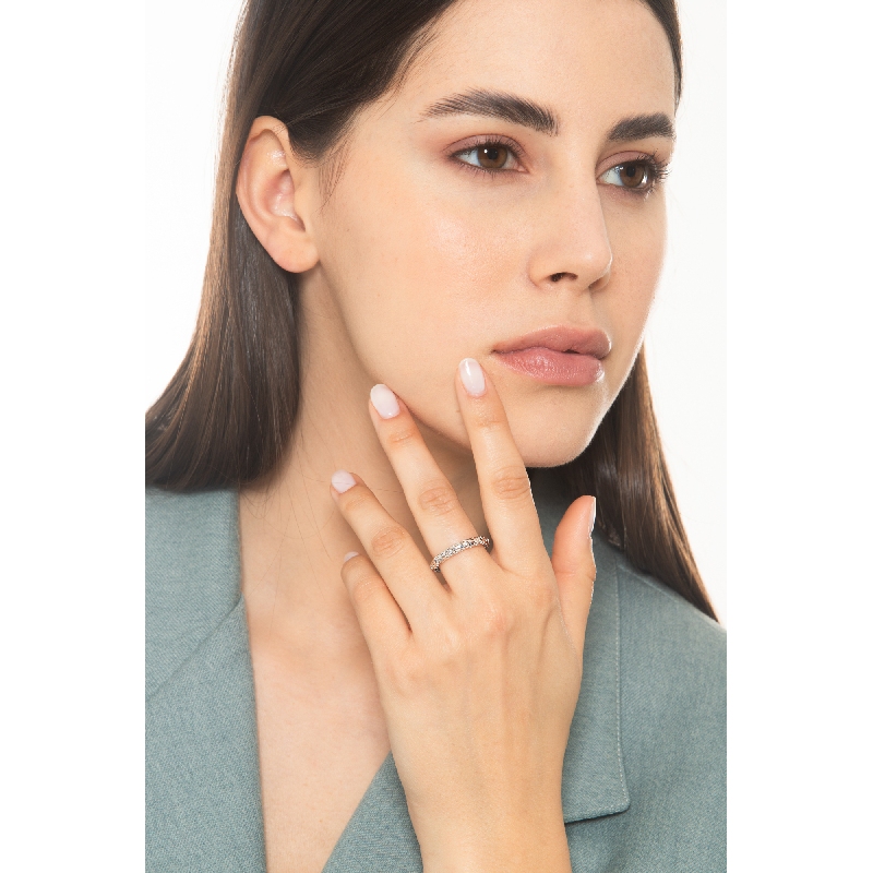 18k White Gold Diamond Ring for Women 