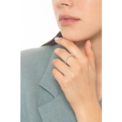 Square Diamond Ring 18k White Gold