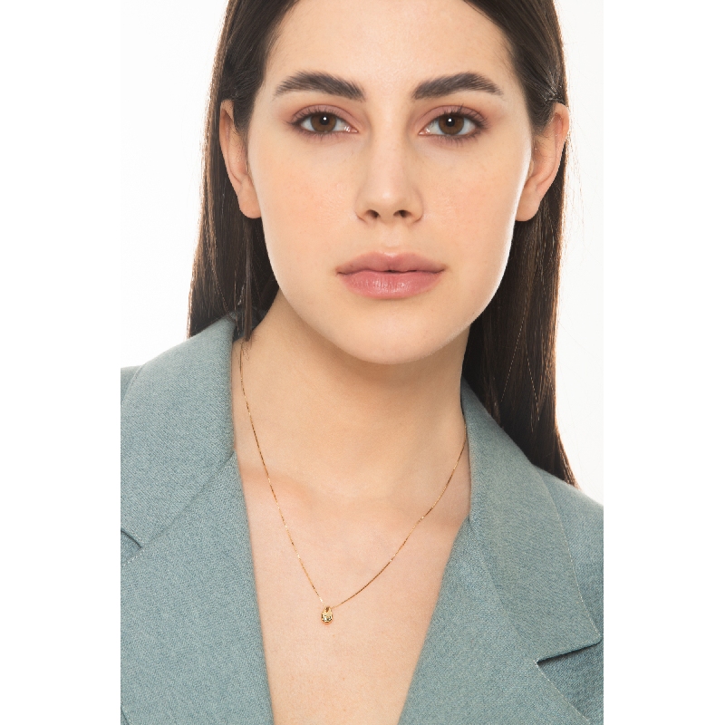 750 yellow gold little drop necklace