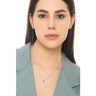 750 yellow gold little drop necklace