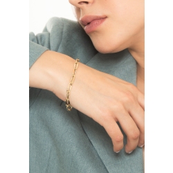 Bracciale maglia a catena lucida in oro giallo 18k 2