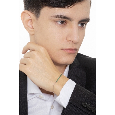 BRACCIALE CON BARRETTA IN SMERALDI