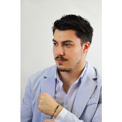 Bracciale in oro bianco 18k  con Diamanti Neri, Uomo