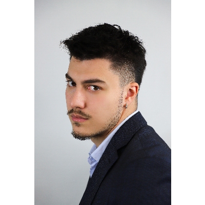 Mono orecchino in oro bianco 18k con diamanti, diametro 13 mm, Uomo