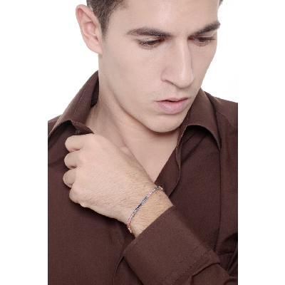 Tennis Bracciale con Zaffiri Colorati Rainbow Oro 18K