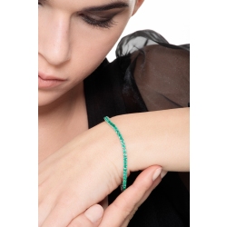 Bracciale Tennis in oro Bianco 18k con Smeraldi 2