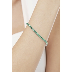 Bracciale Tennis in oro Bianco 18k con Smeraldi ct 5,42 2