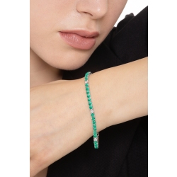 TENNIS GRIFF QUADRO. SMERALDI/BRILL BIANCHI  LARGH.3.50MM CIRCA. 7+1 VED.MISURE 2