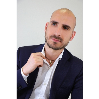 Boxing gloves pendant in 18k white and yellow gold