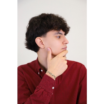 Bracciale in oro giallo 18k maglia a cinturino orologio