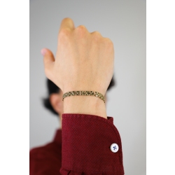 Bracciale in oro giallo 18k maglia a cinturino orologio 2