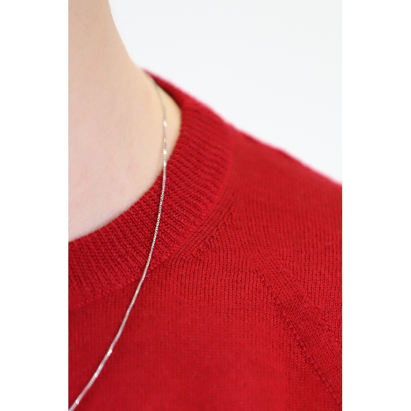 Catena veneziana in oro bianco 18k, cm 50.