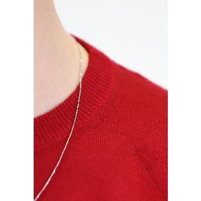 Catena veneziana in oro bianco 18k, cm 50.