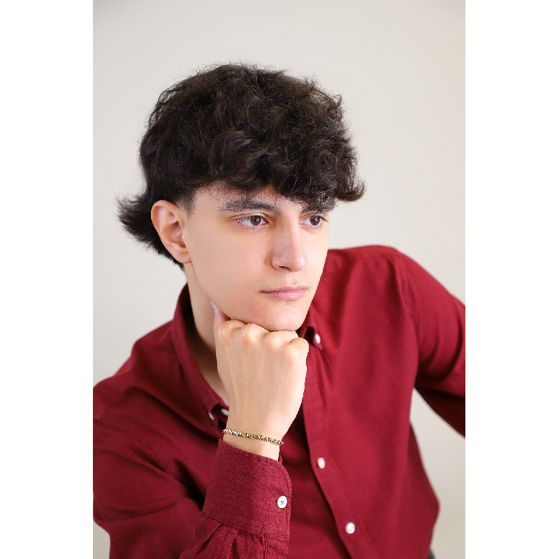 Bracciale in oro giallo 18k maglia a catena, cm 21.