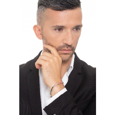 18k yellow gold tennis bracelet with multicolor sapphires