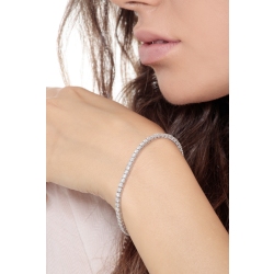 Bracciale Tennis lineare in oro Bianco 18k con Diamanti 2