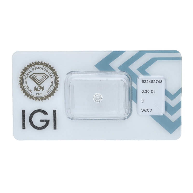 Diamante Certificato IGI   CT 0,30   D   VVS 2