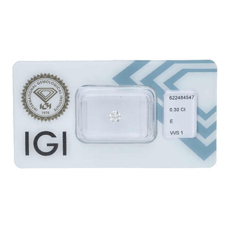 Diamante Certificato IGI   CT 0,30   E   VVS 1