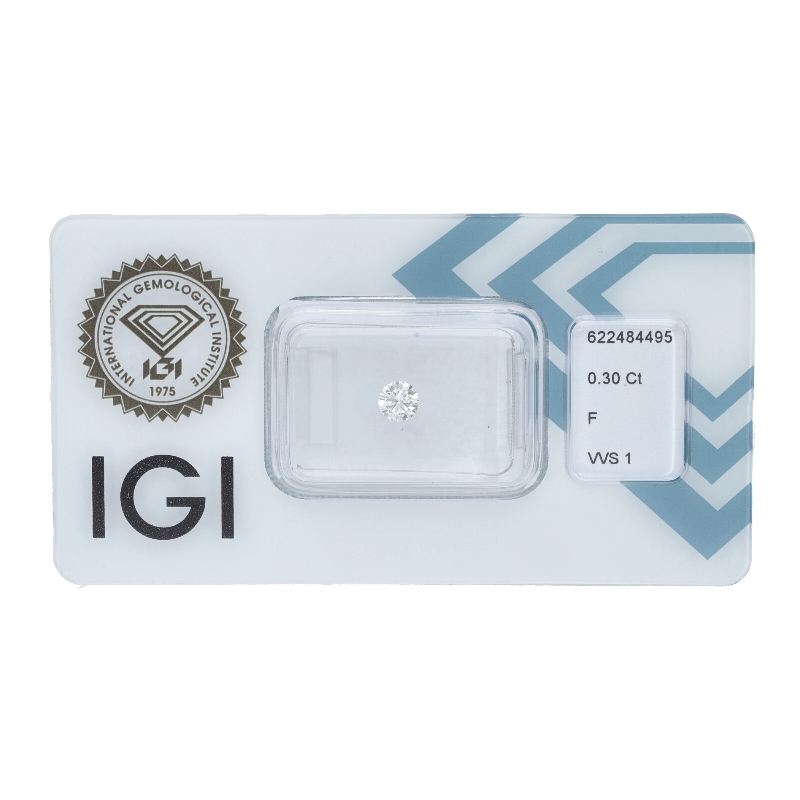 Diamante Certificato IGI   CT 0,30   F   VVS 1