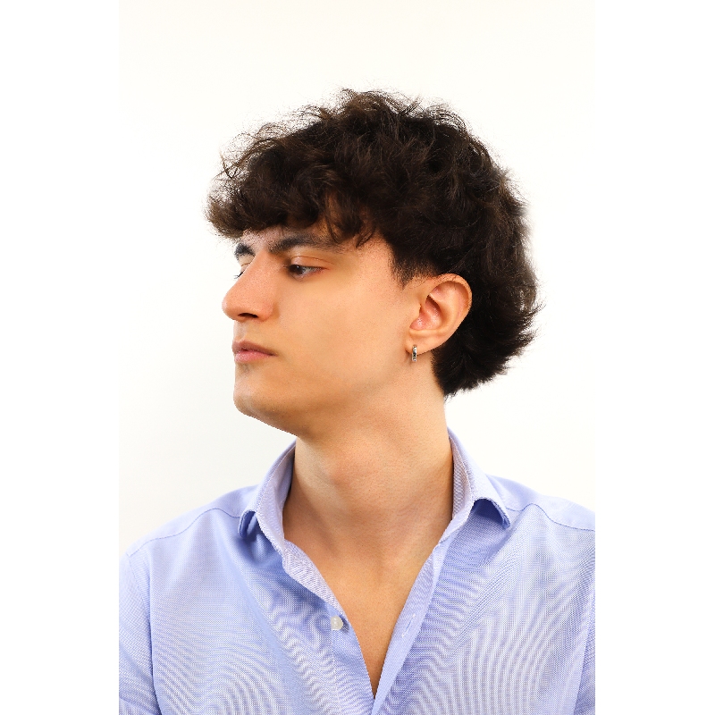 18k white gold single earring