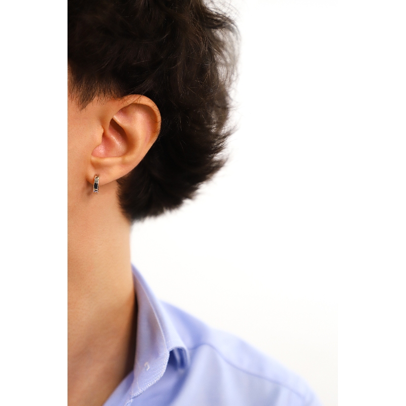 18k white gold single earring