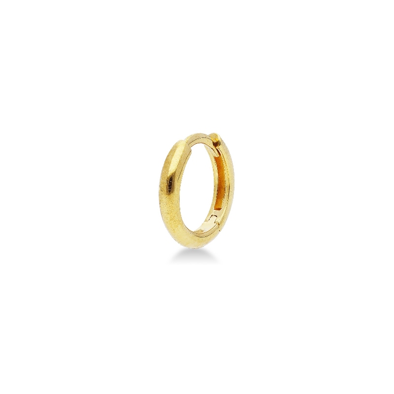 18k yellow gold single hoop earring