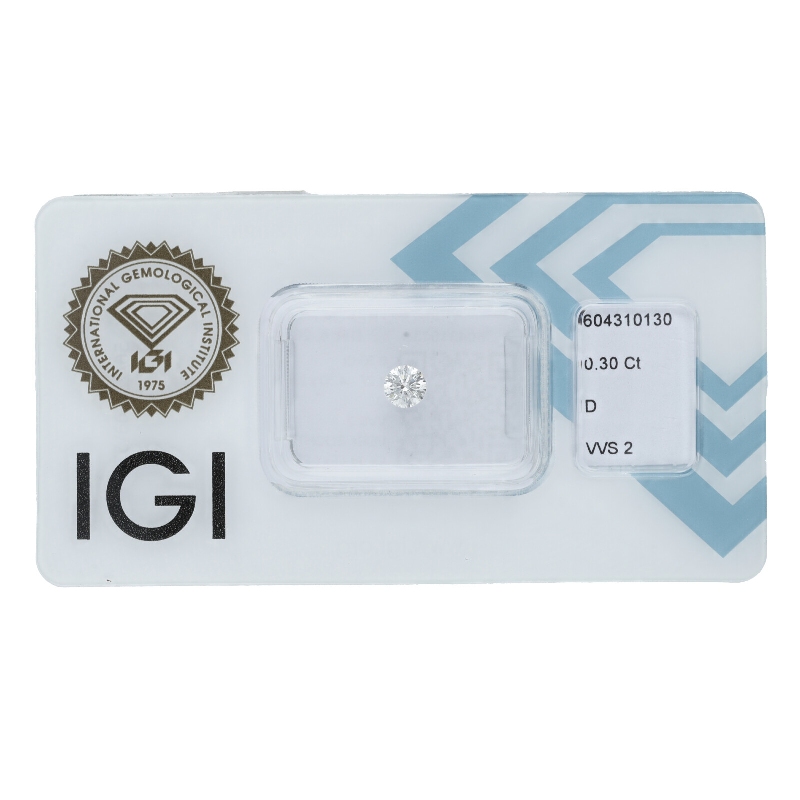 Diamante Certificato IGI   CT 0,30   D   VVS 2