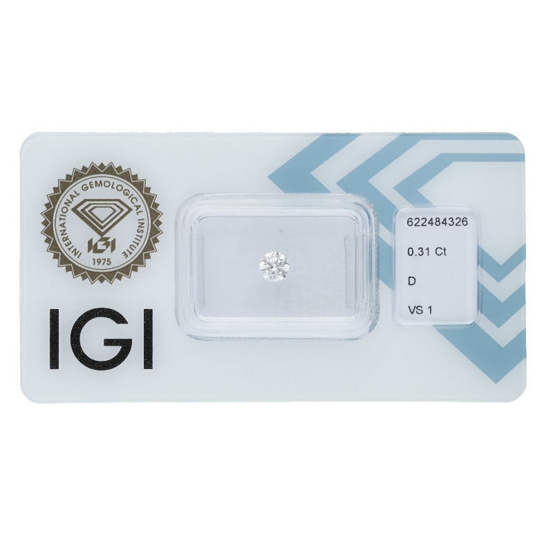 Diamante Certificato IGI   CT 0,31   D   VS 1