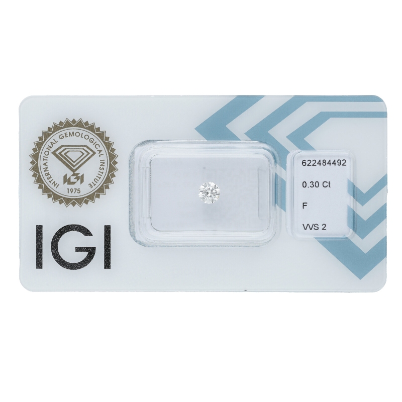 Diamante Certificato IGI   CT 0,30   F   VVS 2