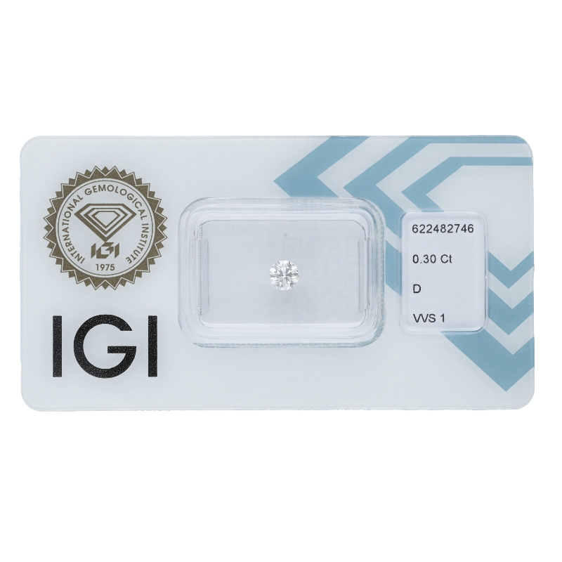 Diamante Certificato IGI   CT 0,30   D   VVS 1