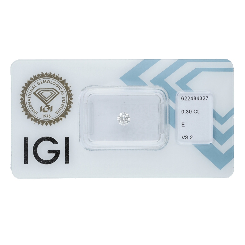 Diamante Certificato IGI  CT 0.30 E VS 2