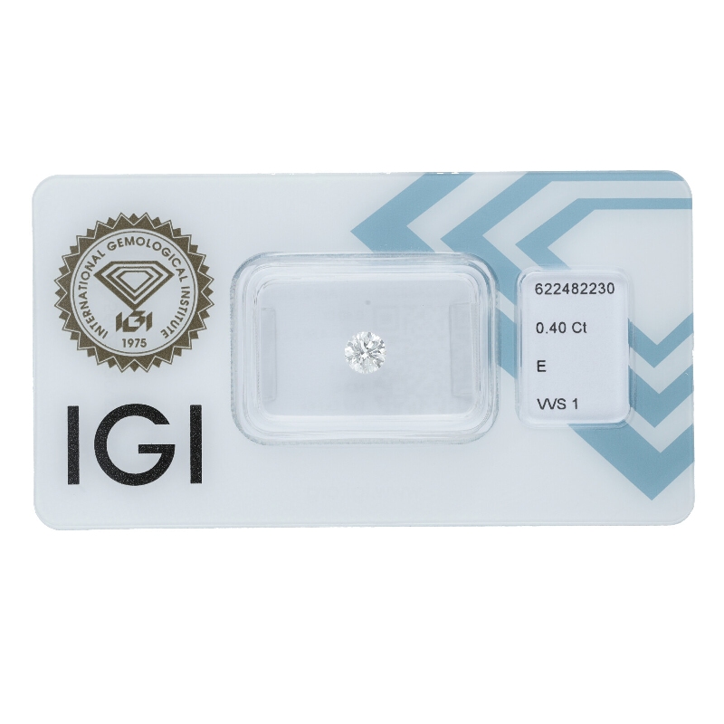 Diamante Certificato IGI   CT 0,40   E   VVS 1