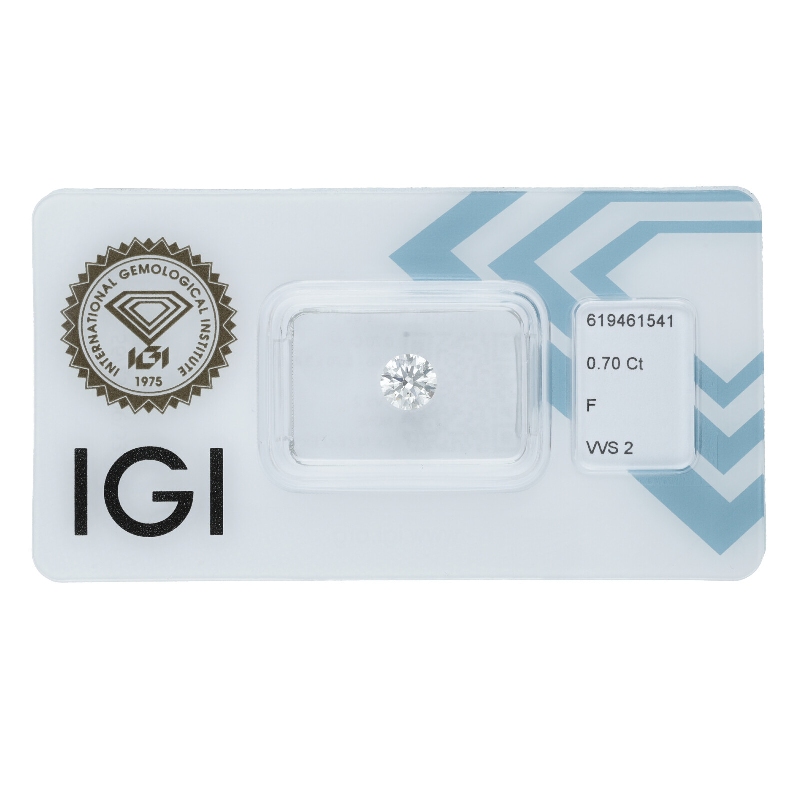 Diamante Certificato IGI   CT 0,70   F   VVS 2