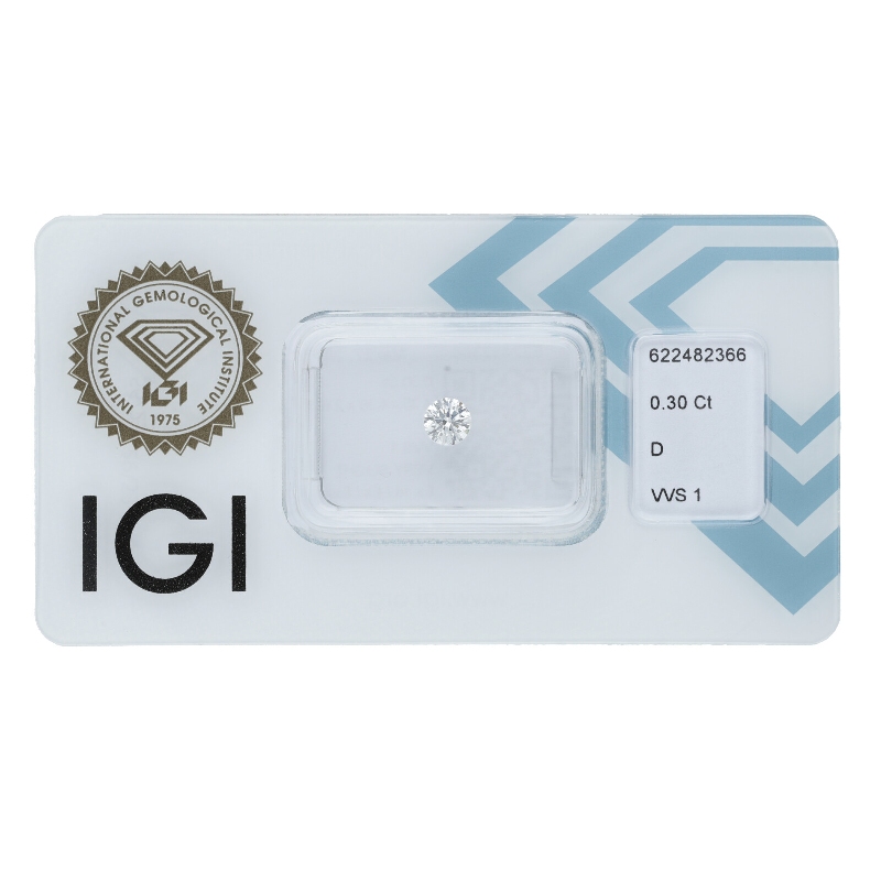 Diamante Certificato IGI   CT 0,30   D   VVS 1