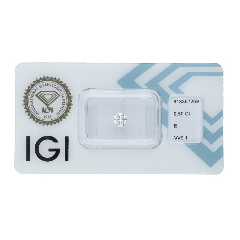 Diamante Certificato IGI   CT 0,50   E   VVS 1